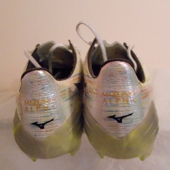 Mizuno Alpha Zeroglide Energy Men's White Iridescent Soccer Cleats Size 10 - Picture 6 of 8